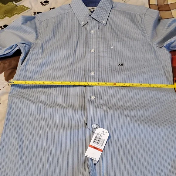 NWT! Nautica classic fit striped long sleeve dress shirt - Picture 12 of 13